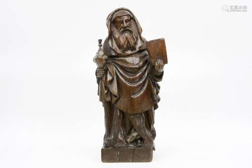 17ème/18ème siècle Sculpture "Saint" en bois||Scul