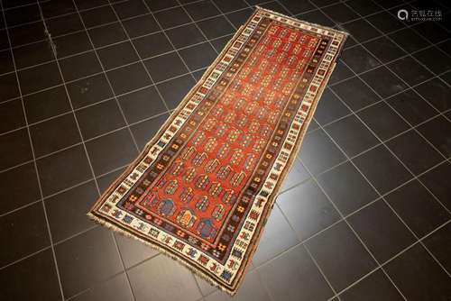 Tapis caucasien en laine sur laine à motif boteh||