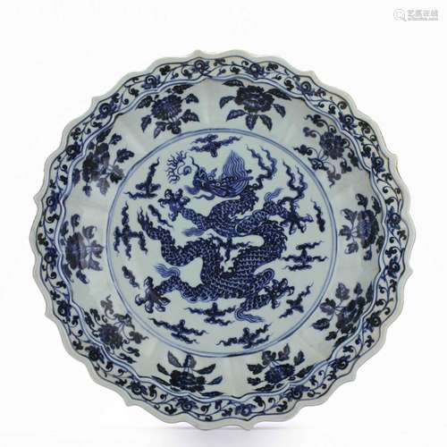 Late Qing Dynasty imitation Ming Xuande period blue and whit...