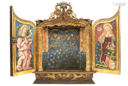 Niche d'autel de style gothique espagnol du XVe si