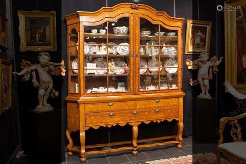 début 18ème siècle Vitrine baroque hollandaise en