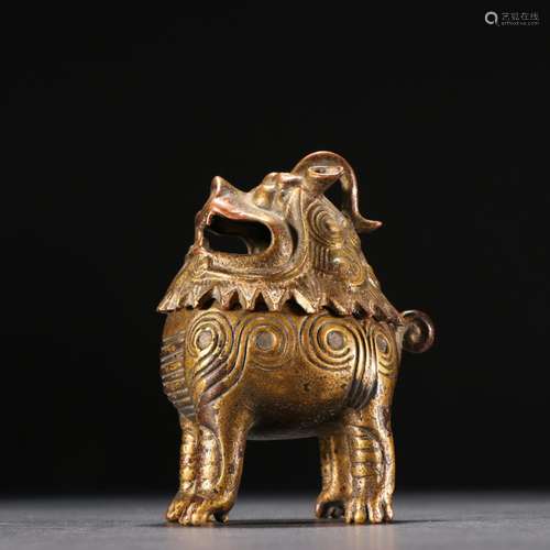 Copper Lacquer Jinrui Beast Aromatherapy Ornament