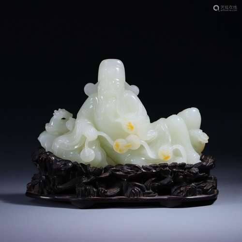 hetian jade god of wealth ornament