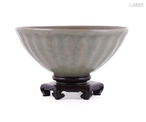 A Chinese \'Longquan\' celadon-glazed \'lotus\' bowl