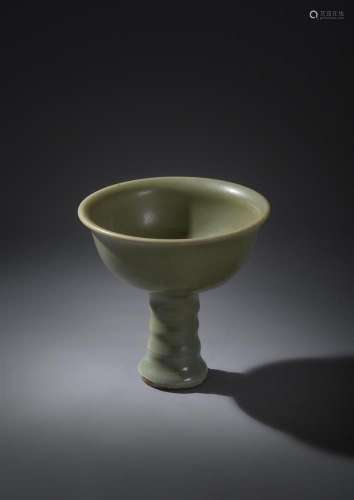 A Chinese celadon \'longquan\' stem cup