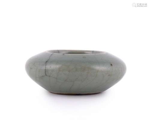 A small Chinese celadon brush washer
