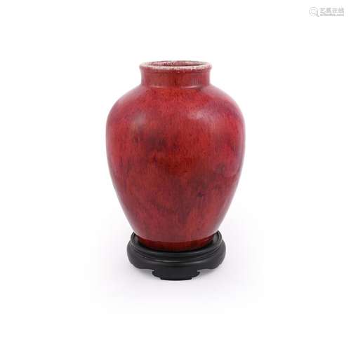 A large Chinese flambé vase