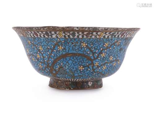 A Chinese cloisonné bowl