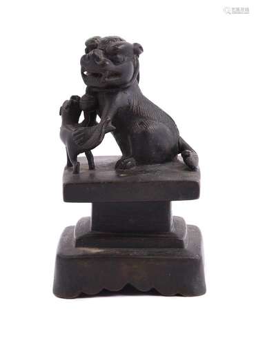 A Chinese bronze Buddhistic Lion