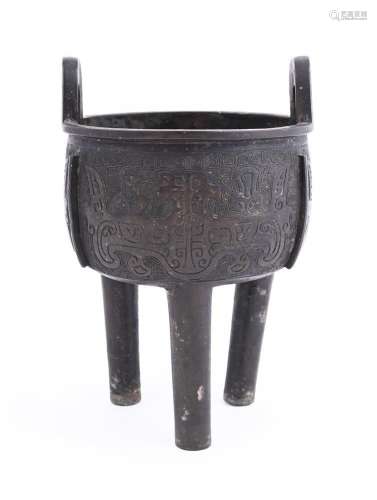 A Chinese bronze archaistic style ritual food vessel