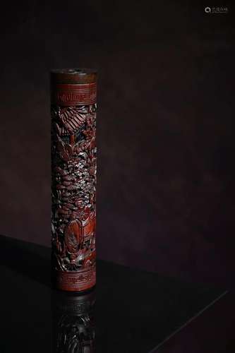 A carved and reticulated bamboo parfumier