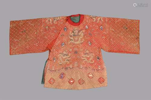 A Chinese wedding gown worn by a Han Chinese woman