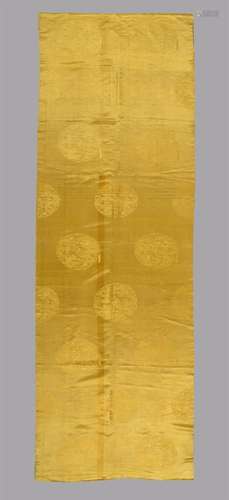 A Chinese bolt of Imperial yellow silk