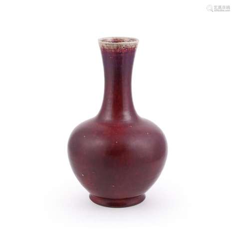 A Chinese flambé-glazed bottle vase
