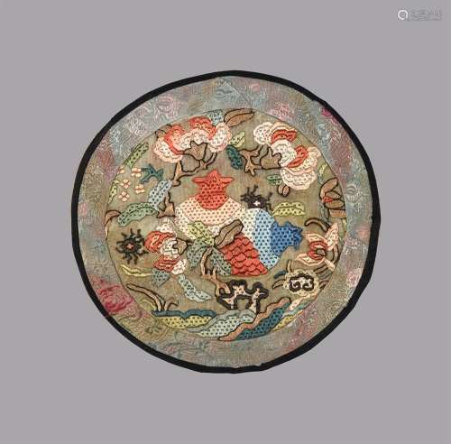 An embroidered Chinese Roundel