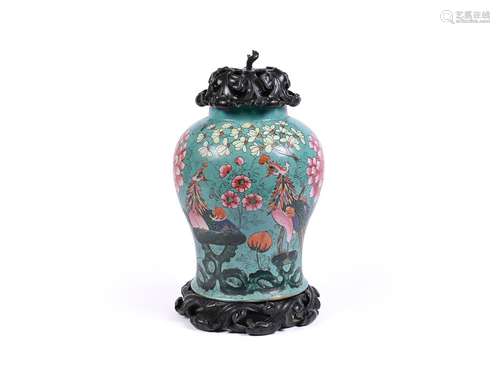 A Chinese Famille Rose vase