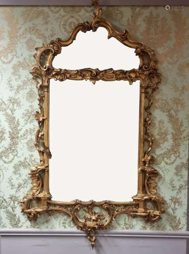 18TH-CENTURY CARVED GILTWOOD PIER MIRROR