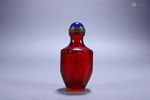 Old storage device six-sided snuff bottle