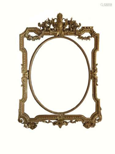 19TH-CENTURY GILT FRAMED MIRROR