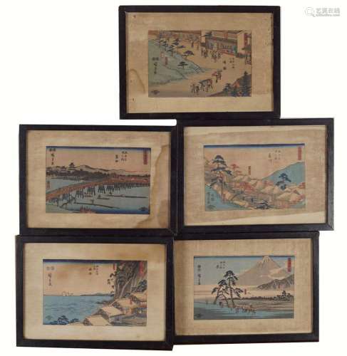 SET OF 6 WOODBLOCK PRINTS