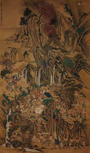 Ding Yunpeng's picture of Yugong moving mountains