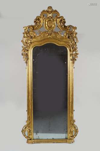 LARGE 19TH-CENTURY FRENCH GILTWOOD PIER MIRROR