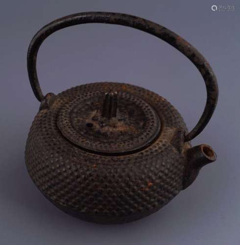 MINIATURE CAST IRON CHINESE QING TEAPOT