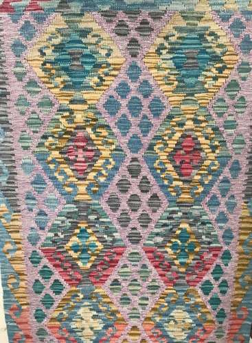 CAUCASIAN FINELY WOVEN FLAT WEAVE CARPET