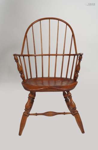 18TH-CENTURY ELM STICK BACK ARMCHAIR