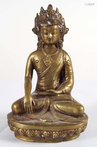 TIBETO-CHINESE BRONZE BUDDHA