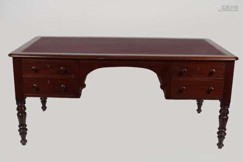 19TH-CENTURY MAHOGANY PARTNER'S DESK