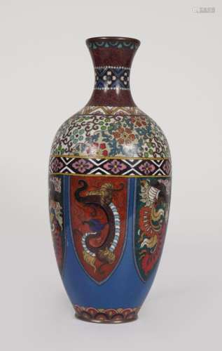 JAPANESE CLOISONNE ENAMEL VASE