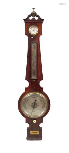 DUBLIN GEORGE III MAHOGANY CASED BAROMETER