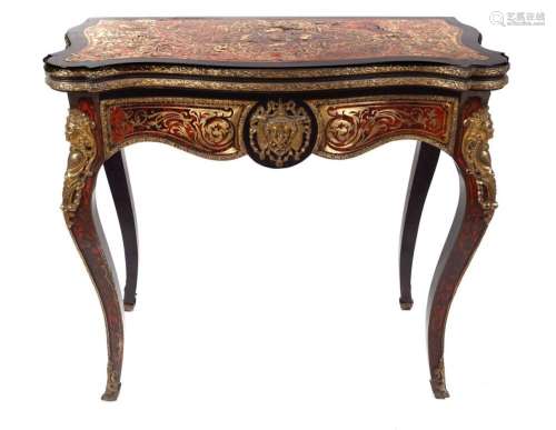 19TH-CENTURY ORMOLU MOUNTED BUHL GAMES TABLE