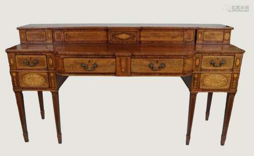 GEORGE III MAHOGANY & INLAID SIDEBOARD