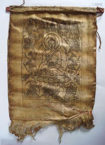 TIBETO-CHINESE QING DRAWING ON SILK