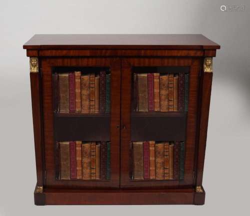 REGENCY MAHOGANY & EBONY INLAID BOOKCASE