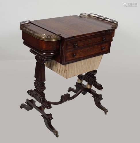 REGENCY ROSEWOOD COMBINATION GAMES TABLE
