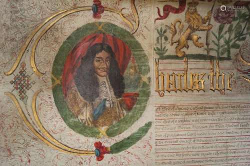 ROYAL LETTERS PATENT OF KING CHARLES II (1630 – 1685)