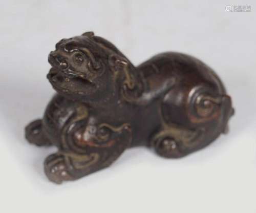 CHINESE BRONZE SCHOLAR'S SCROLL WEIGHT