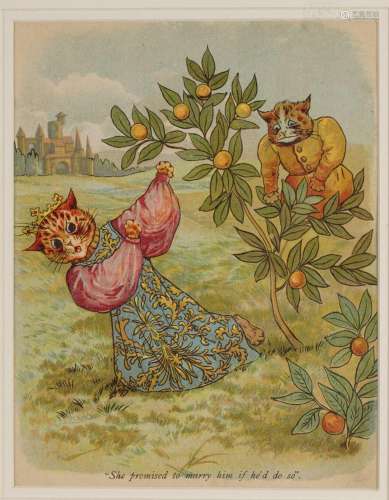 PAIR OF LOUIS WAIN ETCHINGS