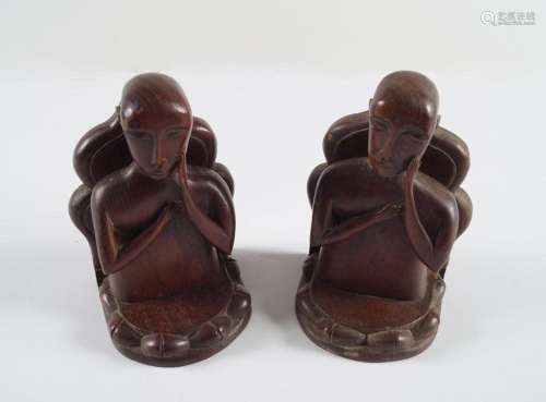 PAIR 20TH-CENTURY PICASSO FIGURAL BOOKENDS
