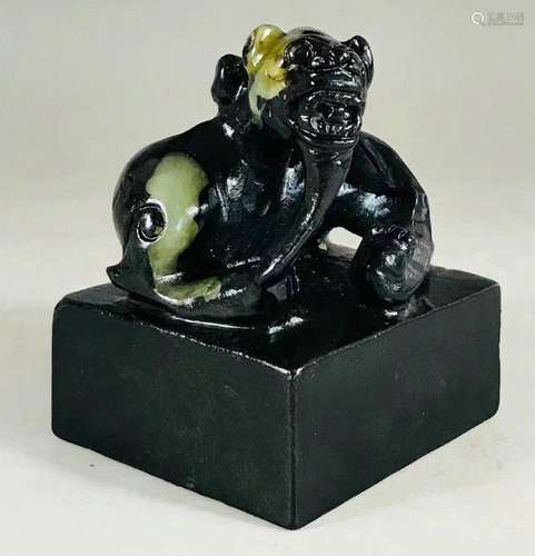 Old Tibetan jade seal