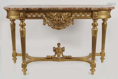 LARGE 19TH-CENTURY GILT CONSOLE TABLE