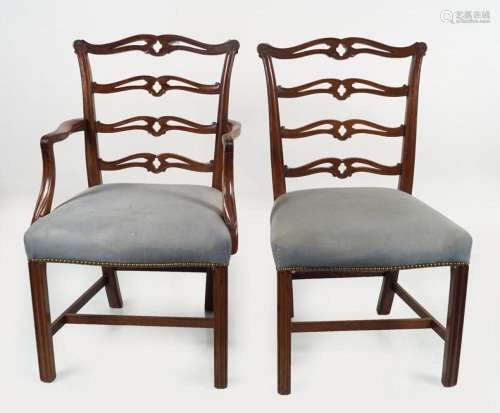 SET OF 8 LATE 19TH-CENTURY DINING CHAIRS
