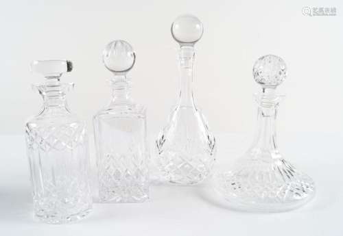 GROUP OF 4 WATERFORD CRYSTAL DECANTERS