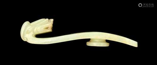 A LARGE CHINESE JADE BELT HOOK, 18TH CENTURY, QING DYNASTY (...