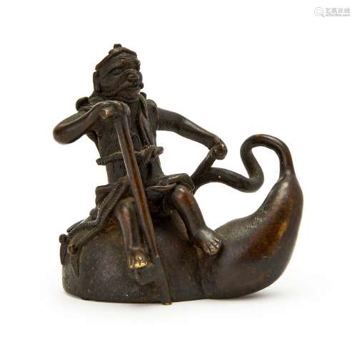 A CHINESE BRONZE FIGURE, 18TH CENTURY, QING DYNASTY (1644-19...