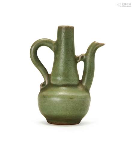 A RARE LONGQUAN CELADON EWER YUAN/MING DYNASTY, 14TH-15TH CE...