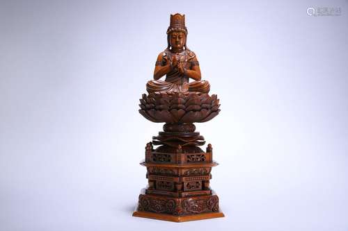 Backflow Boxwood Avalokitesvara Statue